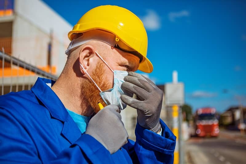 Building site manager using corona practices-cm